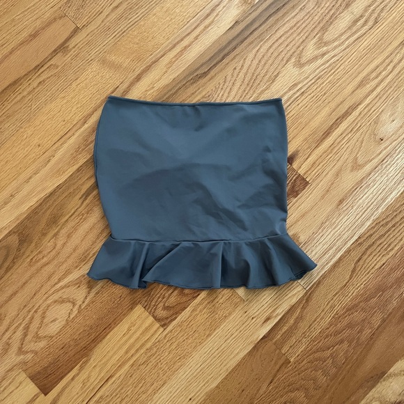 Sexy tie up top crop top ruffle - Picture 4 of 4